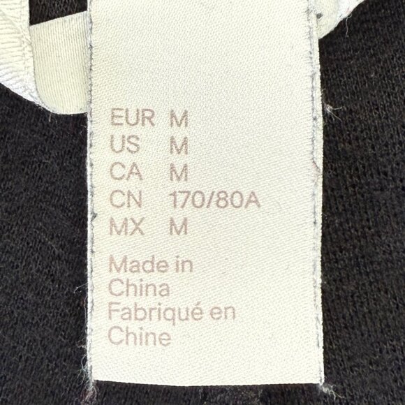 H&M Zippered Detail Stretch Pants Women M Black - Picture 8 of 12